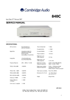 Cambridge Audio Azur-840C - Service manual